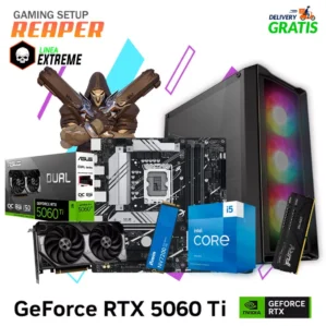PC GAMER REAPER INTEL I5-14400F 16GB DDR5 1TB SSD GEFORCE RTX 5060 TI 8GB